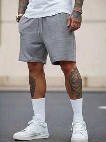 2 paia di pantaloncini da uomo con tasche laterali, vita elastica con laccetto, adatti per tempo libero all'aperto, viaggi, semplici, per fitness, corsa, versatili per l'estate, adatti come regalo per mariti o fidanzati
