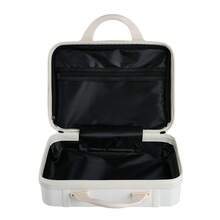Living And Home Hard Shell Makeup Case - Compact Cosmetic Organizer (31x15.4x30.8cm) In White/Pink - White - View 5