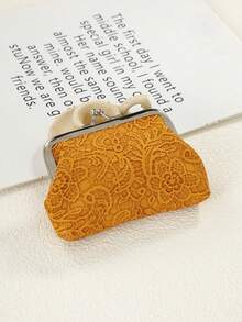 1 peça Floral Impresso Com Material PU Design de Fecho de Pressão Para Armazenar Contas Diárias Cartões Bancários e IDs Para Mulheres Carteira Mini Carteira Bolsa Carteira Carteira Moeda Carteira - Multicolorido - Ver 11