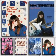 1 件 Webster 热门歌手 Faye Webster 海报艺术墙家居客厅卧室酒吧美学装饰可选框架 - 彩色 - 查看 1