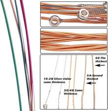 Guitar Accessories Kit, Acoustic Guitar Changing Tool, Including Guitar Acoustic Strings, Guitar Picks, Capo, String Winder&Cutter, Tuner, Guitar Bones,For Guitar Players And Guitar Beginners - 彩色 - 查看 4