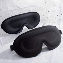 1 pièce Masque de sommeil, masque pour les yeux 3D à contour profond pour hommes et femmes, conçu pour les dormeurs sur le côté, cache-œil et masque pour les yeux 100% occultant, masque pour les yeux doux et confortable pour le travail de nuit, les voyages, le yoga et la sieste, noir, pour la chambre, les voyages, le bureau, l'école, articles scolaires