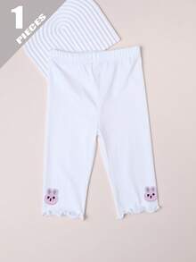 1/3双女婴薄款透气连裤袜，可爱卡通荷叶边百搭夏季款 - 彩色 - 查看 9