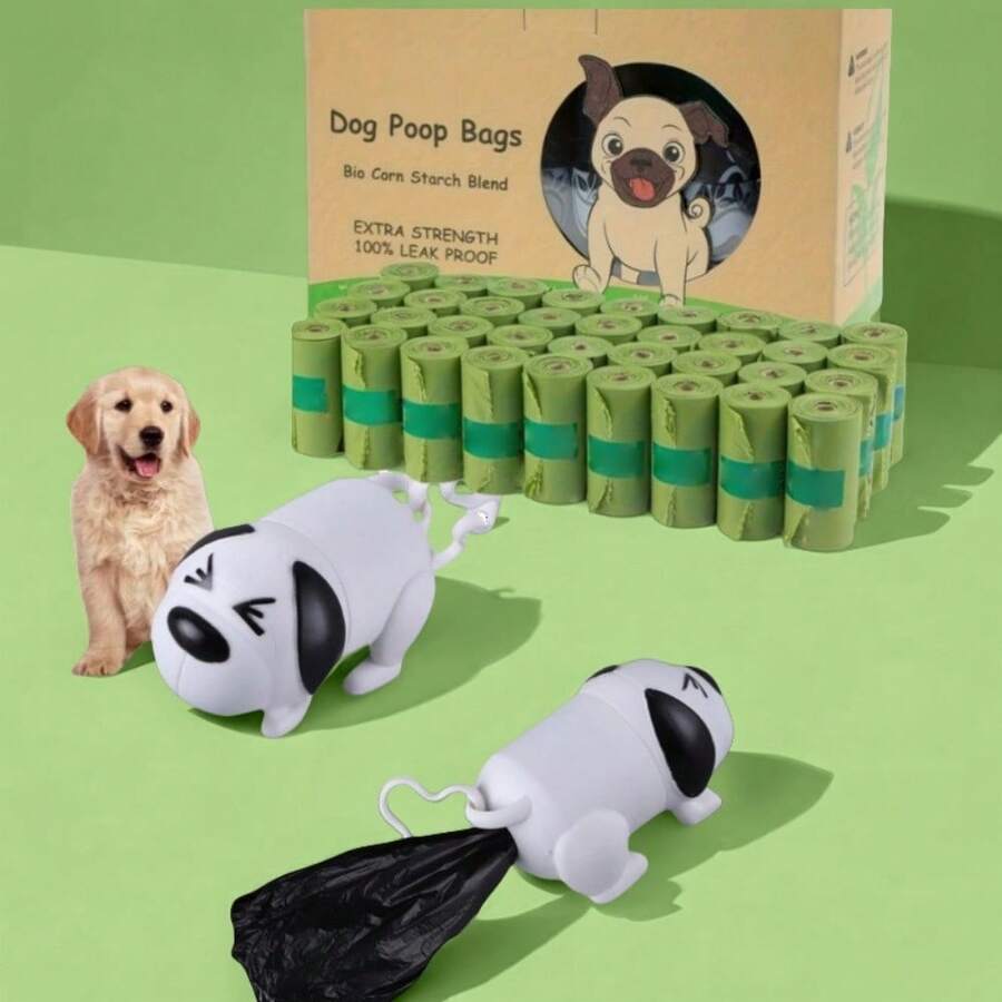 150pcs Pet Waste Bags, Interesting Dog Poop Bag Dispenser, Essential Pet Cleaning Supplies For Outdoor Activities, Parks And Walks