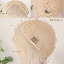 13X4 Free Part Ombre Pink Body Wave Synthetic Lace Front Wigs For Women 28 Inch Long Wavy Hair Wigs Glueless Soft Pink Ombre Colored Wigs Heat Resistant Christmas Wig Natural Long Wave Lace Front Wigs For Daily Party Cosplay Use - 漸層粉紅色 - 查看 8