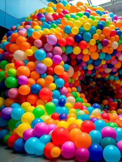 Assorted Rainbow Latex Balloons, 20/50/100 Packs 5/10/12 Inch Round Helium Bright Color Balloons For Birthday Wedding Party Decorations, Christmas Mother's Day Graduation