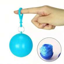 3-9pcs/Set Portable Sphere Waterproof Raincoat, Ultra-Thin Disposable Use Rainponcho Keychain