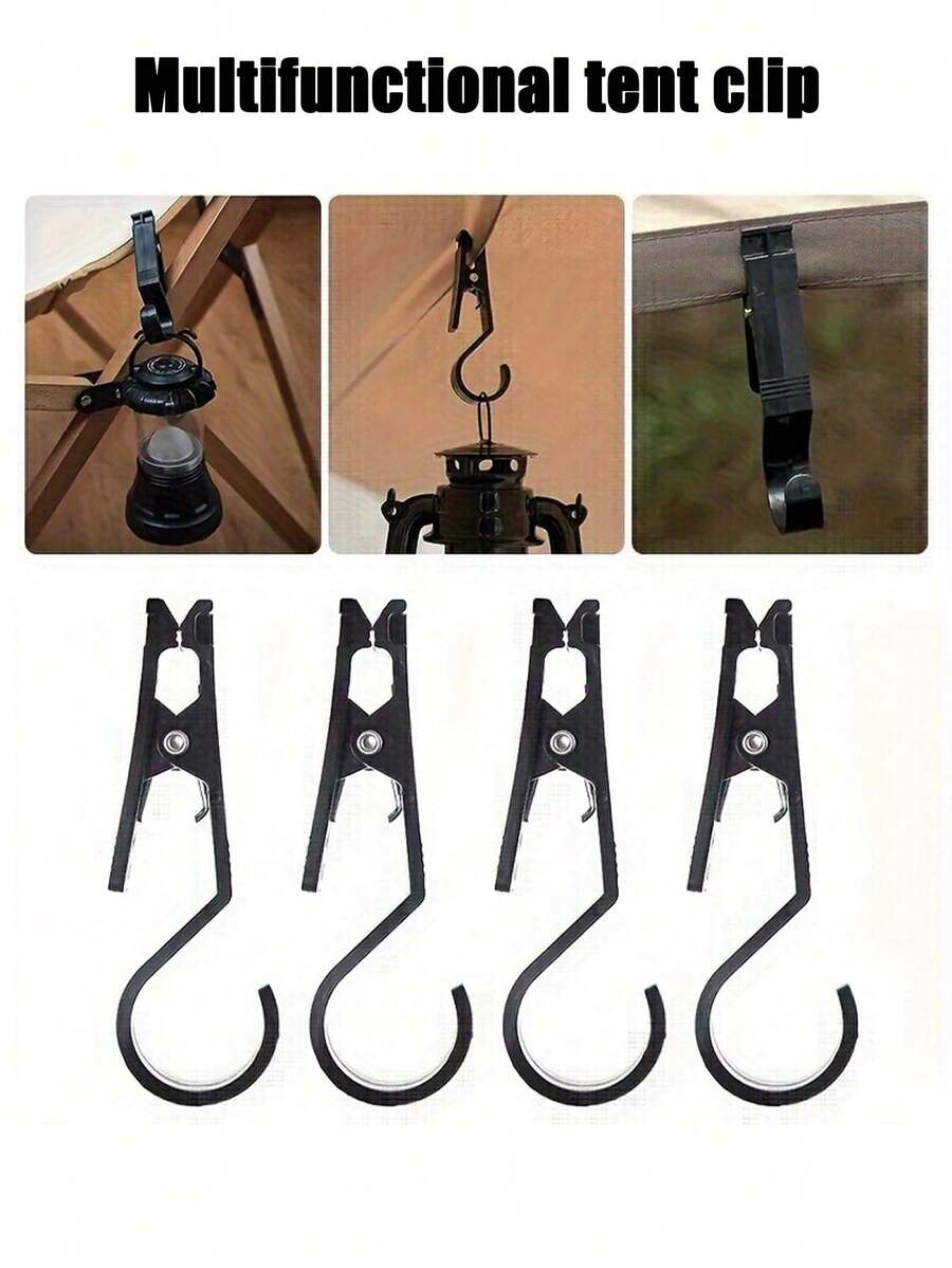 Pvc Lightweight Hook, Tent Clip For Camping And Travel - Multifunctional Outdoor Tent Clip For Securely Hanging Gear, Hanging Outdoor Light Strings, Plants, Christmas Lights And Garden Lights, Towels And Other Equipment, Outdoor Travel Accessories