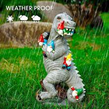 Garden Gnomes Statues Yard Decorations Outdoor Garden Decor, 14" Dinosaur Gnomes Garden Statues, Patio, Lawn Ornament, Gardening Gifts For Women For Housewarming