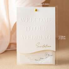 5pcs 2025 New Style Rustic Wedding Invitations, Personalized Creative Wedding Cards, Chinese Style Wedding Invitation Inner Pages