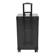 SanBouSi Makeup Organizer Travel Case, Professional Makeup Case Rolling Makeup Case, - Black - View 7