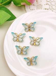 10 piezas de pasadores de pelo con mariposas 3D para niños, accesorios de pelo lindos de color degradado para niñas