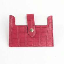 1 pezzo Portafoglio in pelle PU ultra sottile personalizzato - Portacarte minimalista unisex con slot multipli, texture coccodrillo e fibbia in metallo a contrasto. Stampa personalizzata in oro del nome/iniziali, tutto in uno con tasca per ID/monete (pronto da regalare) - Multicolore - Visualizzare 12