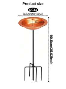 1pc Metal Bird Bath Rack And Feeder With Stakes, Used For Outdoor Garden, Yard, And Lawn Decoration, With Five Sturdy Grip Diameters Inserted Into The Ground - Outdoor Garden Water Features Outdoor Decor Garden Decor Home Decor