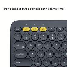 Logitech K380 无线蓝牙键盘 – 超薄静音、便携式设计、多设备配对、兼容 iPad、笔记本电脑、手机和平板电脑 - 黑色 - 查看 3