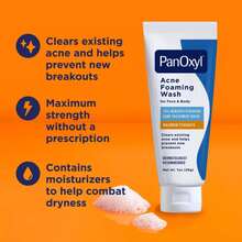 "PanOxyl  Acne Foam Wash (1oz)| 10% Medical-Grade Benzoyl Peroxide| 100% Tube| 1 Bottle = 30 Cotton Pads Saved| Fragrance/Dye Free"