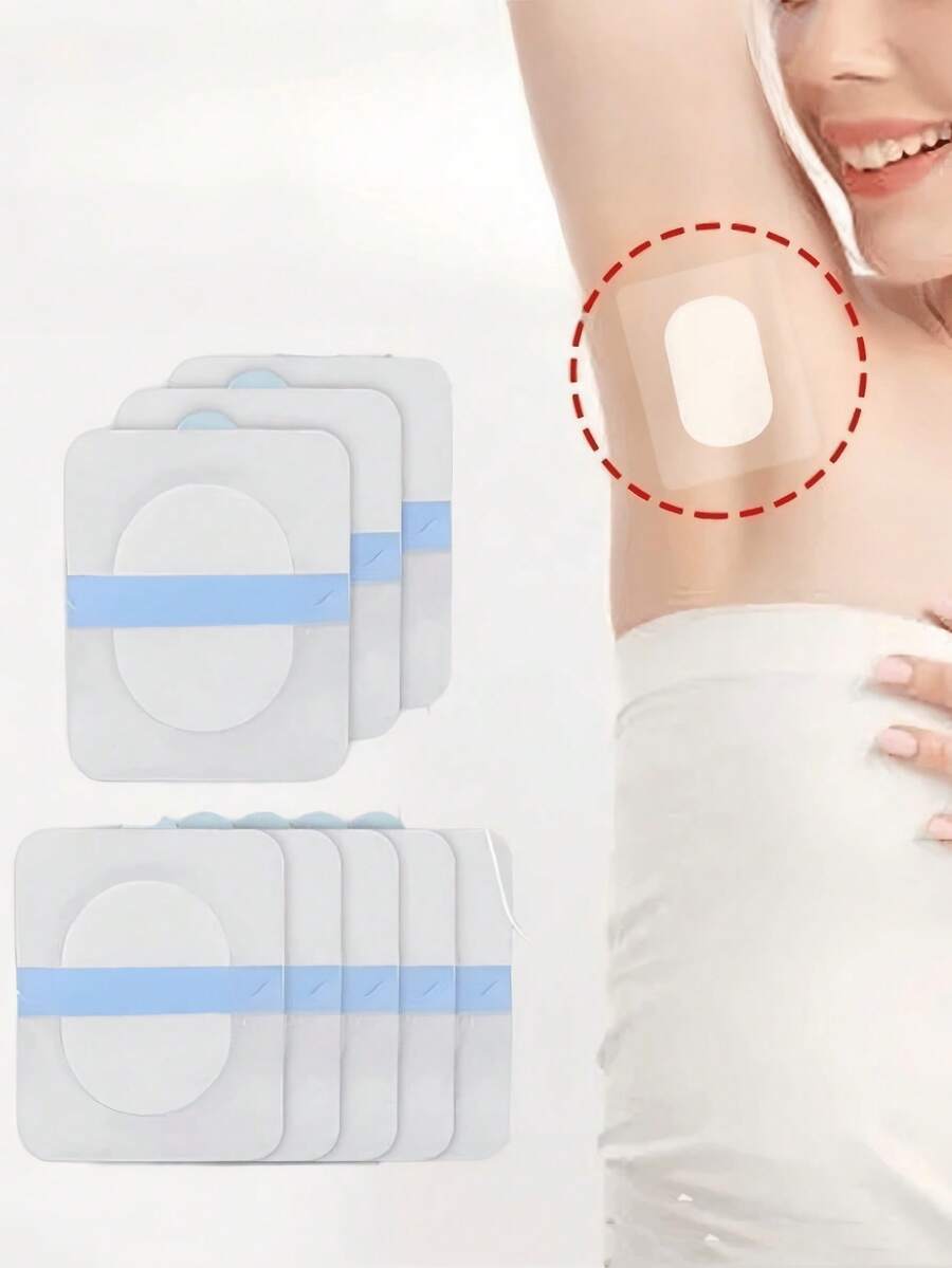 10片/套超薄一次性腋下吸汗垫，吸湿排汗内衬，隐形无缝，适合夏季男女 - 彩色 - 查看 1