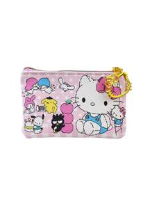 Sanrio 1Pc Hello Kittys Coin Purse Cute Cartoon With KT Cat Character Zipper Design Storage Bag Gift(Some Parts May Be Random)