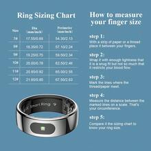 Smart Ring For Men And Women, Long Battery Life, Comes With Charging Case, Bluetooth Function, 10ATM Waterproof, Fitness Tracker With Steps, Exercise, Calories, Sleep Monitor (Black/Pink) - 銀色 - 查看 4