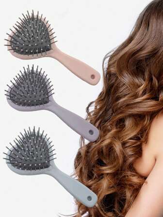 1pc Heart-Shaped Comb, Princess Hair Comb, Skin Massage, Curly Hair Comb, Lady's Long Hair Comb, Creative And Simple Hair Comb Hair Styling Tool