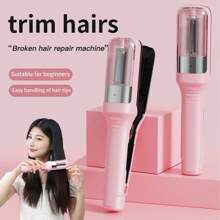 Straightening Comb To Make Hair Soft, Clean, And Neat, With Straight Hair Split And Shaved Hair Clipper, Hair Fork Trimmer, Charging Portable, Automatic Hair Trimming And Hairdressing Tool, Electric Hair Trimmer, Straightening Hair Straightening Rod 500mAh