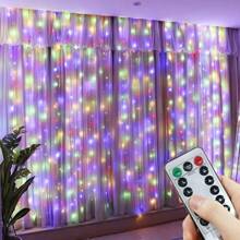 1pc USB Powered LED Fairy String Lights, 8 Lighting Modes Remote Control, Decoration For Birthday, Christmas, Halloween, Wedding, Bedroom, Party