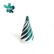 1/2/4 piezas Juguetes de descompresión en espiral impresos en 3D, Cono imposible, Juguetes de transferencia piramidal, Decoración de escritorio de ilusión de línea de vórtice mini, Regalos, Aliviar la ansiedad, Versión que brilla en la oscuridad requiere carga con luz solar, Color arcoíris y brillo aleatorio