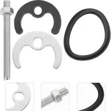 5pcs Stainless Steel Faucet Fixing Hardware Kit - Includes Washers, Locking Nuts, Horseshoe Pieces For Faucet Repair