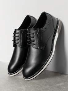 Men's Plain Toe Oxford Shoes Business Formal Derby Dress Sneakers Crossflex GentEdge - màu nâu - Xem 1