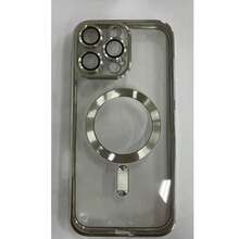 Funda magnética electrochapada para carga inalámbrica. Compatible con phone 1, 12, 13, 14, 15, 16 Pro y 16 Pro Max. 1 unidad. - Plateado - Ver 1