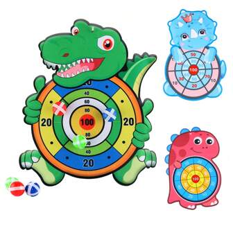 Tablero de dardos con figuras de animales de dibujos animados, bolas adhesivas, decoración de fiesta de cumpleaños interactiva de la familia de conejos, regalo divertido