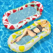 1pc Inflatable Watermelon Shaped Pool Float, Pool Lounge, Large Inflatable Watermelon Water Buoy For Beach & Pool - Yellow - View 3