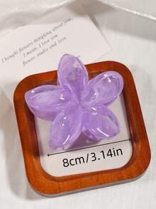 3pcs/1pc Women 8cm/3.15 Inch Pink, White, Blue Flower Shaped Plastic Hair Clips, Cute Large Size, Lightweight, Fashion Versatile, Elegant, Minimalist Style, Solid Color Hair Accessories For Daily, Casual, Party, Commute, Travel, Ponytail, Bun, Face Washing, Makeup, Outfit Matching