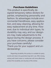 1PSC 定制黑色临时纹身贴纸，暗黑风格纹身字体 - 婚礼庆祝纹身，周年纪念纹身，求婚暗黑风格纹身，猫主题纹身，宠物（狗/猫）纪念纹身 - 彩色 - 查看 6