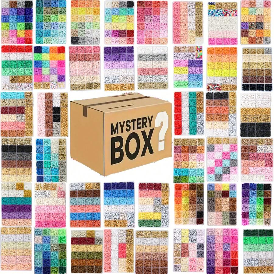 [Caja sorpresa] 1 Caja Kit de Fabricación de Joyería DIY - Pulsera sorpresa, Pendientes, Collar, Juego de Anillos, Adecuado para Uso Diario, Opción de Regalo de Moda para Mujeres