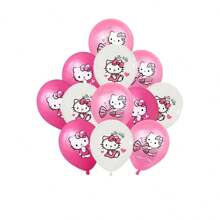 Sanrio 12 Stücke 12 Zoll Sanrio Hello Kitty Geburtstags-Party Latex Luftballons, Geburtstags-Party Deko Luftballons, Hello Kitty Latex Luftballons, Hello Kitty Luftballons, Hello Kitty Themen Party Deko