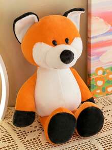 1个25厘米/9.84英寸毛绒动物玩偶 - 丛林动物玩具套装，包含大象、狮子、老虎、狐狸、猴子、斑马、长颈鹿、河马、犀牛、大猩猩、豹子、浣熊等丛林动物，丛林之王。超级可爱的卡通动物毛绒玩具，派对、圣诞节的最佳礼物。 - 彩色 - 查看 11