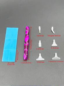 13件套钻石画工具套装，包含可替换钻石画笔、6支钻石画笔、2*4厘米钻石画泥、钻石画工艺配件套装 - 彩色 - 查看 10