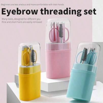 6pcs Stainless Steel Eyebrow Care Set, Eyebrow Tweezers, Eyebrow Scissors, Eyebrow Trimmer, Suitable For Men & Women, Portable Makeup Tools,Makeup,Cheap,Room Decor,Vanity,Travel,Bedroom,Makeup Accessories,Tweezers,Cheap,Stocking Stuffers,Makeup,Makeup Tools,Cheap Stuff,Gifts,Gifts For Women,Christmas Gifts
