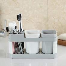 1 Piece Creative Couples/Family Toothbrush Holder Cup & Organizer Set Back To School
