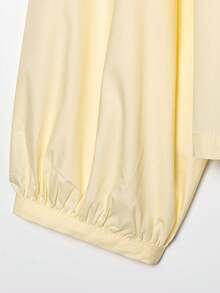 Women's Solid Color Bow Tie Long Sleeve Blouse, Suitable For Spring And Autumn - Yellow - View 6