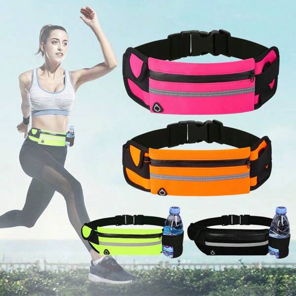 Borsa da vita per attività all'aperto, porta borraccia da ciclismo e jogging, marsupio sportivo e ricreativo, custodia impermeabile per telefono da campeggio e trekking