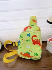 Bolsa para niños y niñas, bolsa cruzada de monedas con diseño de dibujos animados, mochila pequeña casual al aire libre para el pecho, para lápiz labial, brochas, cuidado de la piel, teléfono móvil, monedas, artículos pequeños