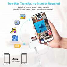 1 pieza Lector de tarjetas SD de doble ranura, compatible con tarjetas SD y TF, admite visor de cámara, lector micro SD portátil, plug and play para Apple 16 Pro Max/16 Pro/16 Plus/16/15/14/13/12/11, portátiles y talla grande
