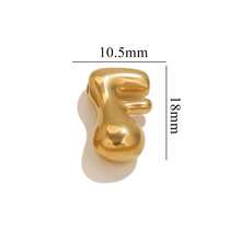 1pc Casual 304 Stainless Steel 18k Gold-Plated A-Z 26 Perforated Bubble Letter Pendant DIY Jewelry Pendant Accessories Suitable For Women's Daily Life Wear - Pendant - View 9