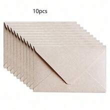 10/20pcs Burlap Kraft Envelopes For Wedding Party Invitations, Letter Mailing, Postcard Envelopes, Vintage Envelopes, Envelope Size 16.5*11cm (6.5*4.3inches), Mailing Supplies