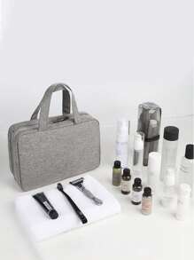 Bolsa de Higiene de Gancho Pendente com Grande Capacidade, Bolsa de Maquiagem À Prova D'água Dobrável, Organizador de Viagem, Bolsa Cosmética, Bolsa de Maquiagem, Bolsa de Viagem de Higiene, Bolsa de Armazenamento de Maquiagem para Mulheres, Bolsa de Armazenamento de Maquiagem e Lâminas, Organizador de Maquiagem Multifuncional para Praia, Férias, Negócios, Materiais Escolares para Estudante, Trabalhador de Escritório