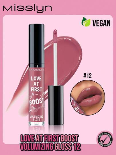 Misslyn Lucidalabbra volumizzante "Love At First Boost", lucidalabbra idratante, lucidalabbra lucido idratante a lunga durata e dolce, lucidalabbra volumizzante, rossetto a lunga tenuta ad alta pigmentazione, colore altamente pigmentato e lucentezza istantanea, lucidalabbra lucido, idratante, leggero e non appiccicoso