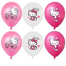 Sanrio 12 Stücke 12 Zoll Sanrio Hello Kitty Geburtstags-Party Latex Luftballons, Geburtstags-Party Deko Luftballons, Hello Kitty Latex Luftballons, Hello Kitty Luftballons, Hello Kitty Themen Party Deko