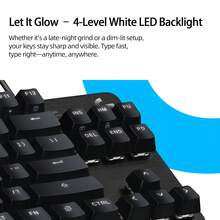 Logitech 罗技 G412 TKL SE 机械键盘 | 电竞双用途配置 | 白色背光 | 铝合金质感 | 旗舰传感器 | 高性能游戏体验 - 黑色 單G412 TKL SE鍵盤 - 查看 3